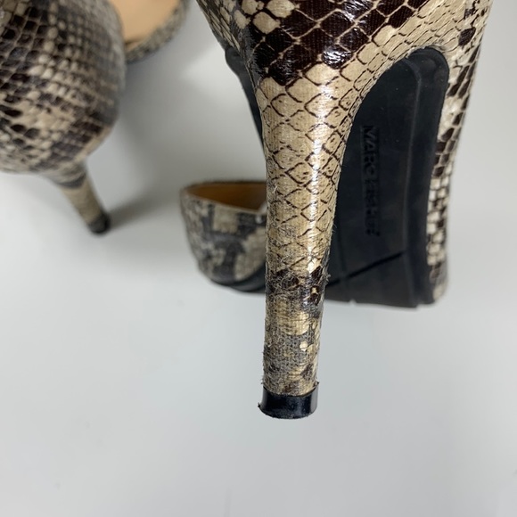 Marc Fisher peep toe pumps snake skin print - Picture 13 of 13